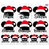 Mickey Minnie Santa Hat Family Bundle ALL